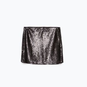 Zara Basic Sequin Mini Skirt